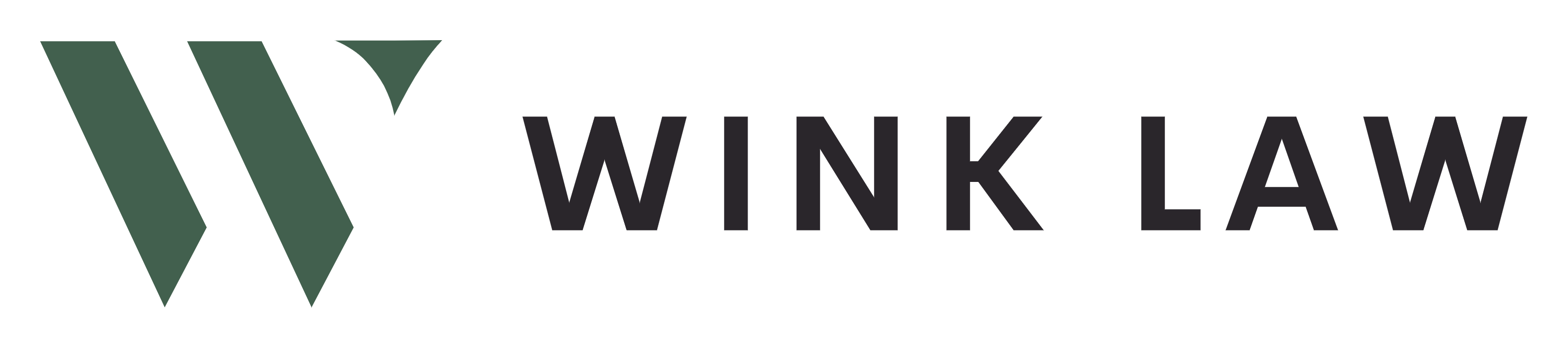Winkenwerder Law, LLC 3163x702 Green & Black Transparent Logo